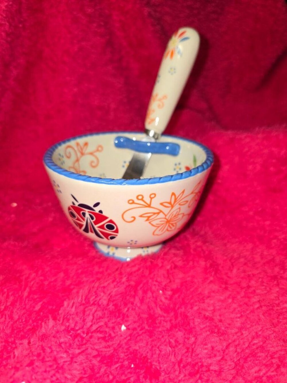 Temp-tations by Tara Seasonal Garden Pedestal Bowl with Spreader Dip Set